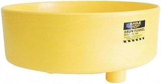Eagle Drum Funnel with Flame Arrester Screen for 30, 55 Gallon Drum, Yellow