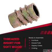 E-Z LOK #8-32 Internal Threads, 0.394" Length / silver-gray / 10 mm Length Threaded Inserts