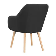 Convenience Concepts Black Linen / Chair / 25.25"L x 26.75"W x 33.5"H Chairs
