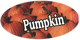 Specialty Printing Oval Pumpkin Flavor Label, 1.96" x 31/32" | 1000/Roll
