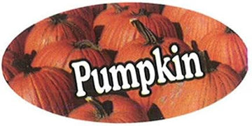 Specialty Printing Oval Pumpkin Flavor Label, 1.96" x 31/32" | 1000/Roll