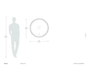 Super Star Round LED Mirror by NOVA of California – 30"L x 30"W, Glass, Silver, Model 4111728