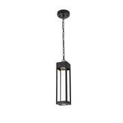Amaris LED Outdoor Pendant Black by Lighting Design – Aluminium, Iron, and Glass, Black, Model OD604H15BK