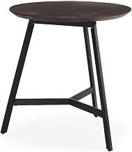 Mercana Todd Dark Brown Wood W/Metal Legs Side Table