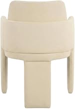 Starlight Canyon Home Vegan Leather-Upholstered Dining Chair with Spring Seat, Upholstered Dining Chairs for Kitchen and Dining Room, Cream