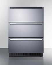 Summit 24" 3 Drawer Refrigerator by Summit Appliance – 23.38x25.63x33.88, 4.9 cubic_feet, In Description, Outdoor, Model SP6DS3D