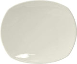 Tuxton China AAU-009 Plate, 12" x 10-1/8", Oval, Microwave and Dishwasher Safe, Oven Proof, Fully Vitrified, Ceramic, AlumaTux, Napa, Pearl White, Pack of 12