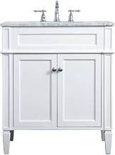 30 Inch Single Bathroom Vanity in White, 714674