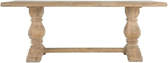 Starlight Canyon Home 84-Inch Rectangle Mango Wood Dining Table in Antique Oak Finish, Kitchen Table for Dining Room Kitchen, Solid Wood Accent Table