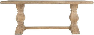 Starlight Canyon Home 84-Inch Rectangle Mango Wood Dining Table in Antique Oak Finish, Kitchen Table for Dining Room Kitchen, Solid Wood Accent Table
