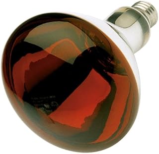 6 Pack Satco S4998 250 Watt Red Infrared Weather Proof Heat Lamp Bulb with Medium Base