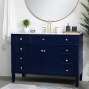Elegant Decor 48" - Single / Blue,gold / Modern Bathroom Vanities