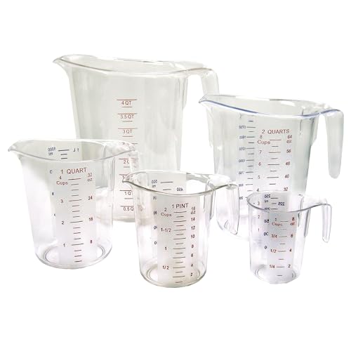 Winco 5 Piece Set / Clear / 4.0 quarts Cups