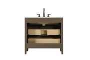 36" Single Bathroom Vanity in Chocolate Oak by Elegant Kitchen and Bath – unspecified, Aluminum, Chocolate, Model VF29836CO