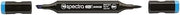 Chartpak Spectra AD Marker, Tri-Nib & Brush Dual-Tip, Bright Blue, 1 Each (S035AD)