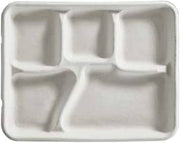 Huhtamaki Savaday5-Compartment Fiber Cafeteria Tray | 240/Case