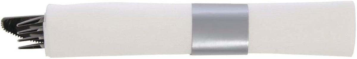 First Impressions Pre-Rolled Silver Plastic Cutlery Kit, 100 per Case