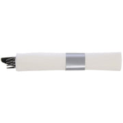 First Impressions Pre-Rolled Silver Plastic Cutlery Kit by Sabert – Plastic, Pack of 100, Model CMFK100N