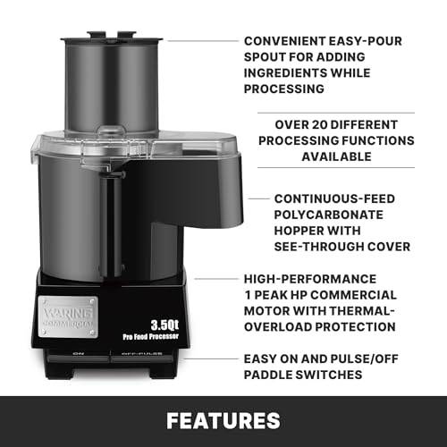 Waring WFP14SC / 3.5 Quart Food Processor Accessories / Black Food Processors