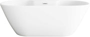 67" Bathtub In Glossy White With Chrome Trim