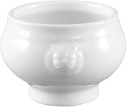 CAC China LN-12-P 12-Oz Lion-Head Bouillon 5-3/4" x 4-3/4" x 3-1/2" High, Super White Porcelain - 1 Each