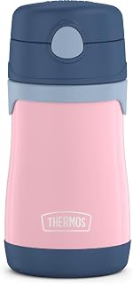 Thermos Baby 10 oz. Stainless Steel Bottle with pop-up straw, Pink