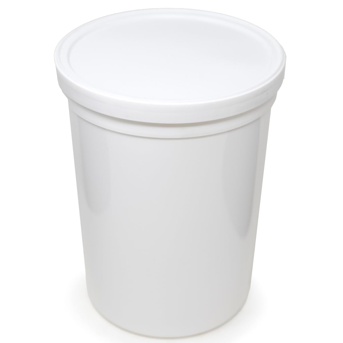 Berry Plastics Single seal LLDPE Round Container Lid For 85 oz. Container by Venture – 5.93", LLDPE, White, Model L513 / 567089