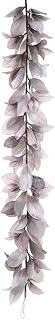 6ft 10in Magnolia Leaf Artificial Garland -Gray (Pack of 2)