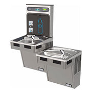 Bi-Level HydroBoost Water Refilling Station W/Filter by Halsey Taylor – 300 Stainless Steel, Light Gray, Model HTHB-HAC8BLPV-WF