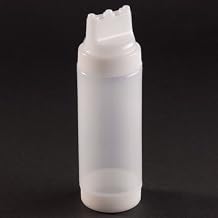 Tablecraft 11663C3F Squeeze Bottle - Double-End, Wide Mouth, 16 oz, Clear
