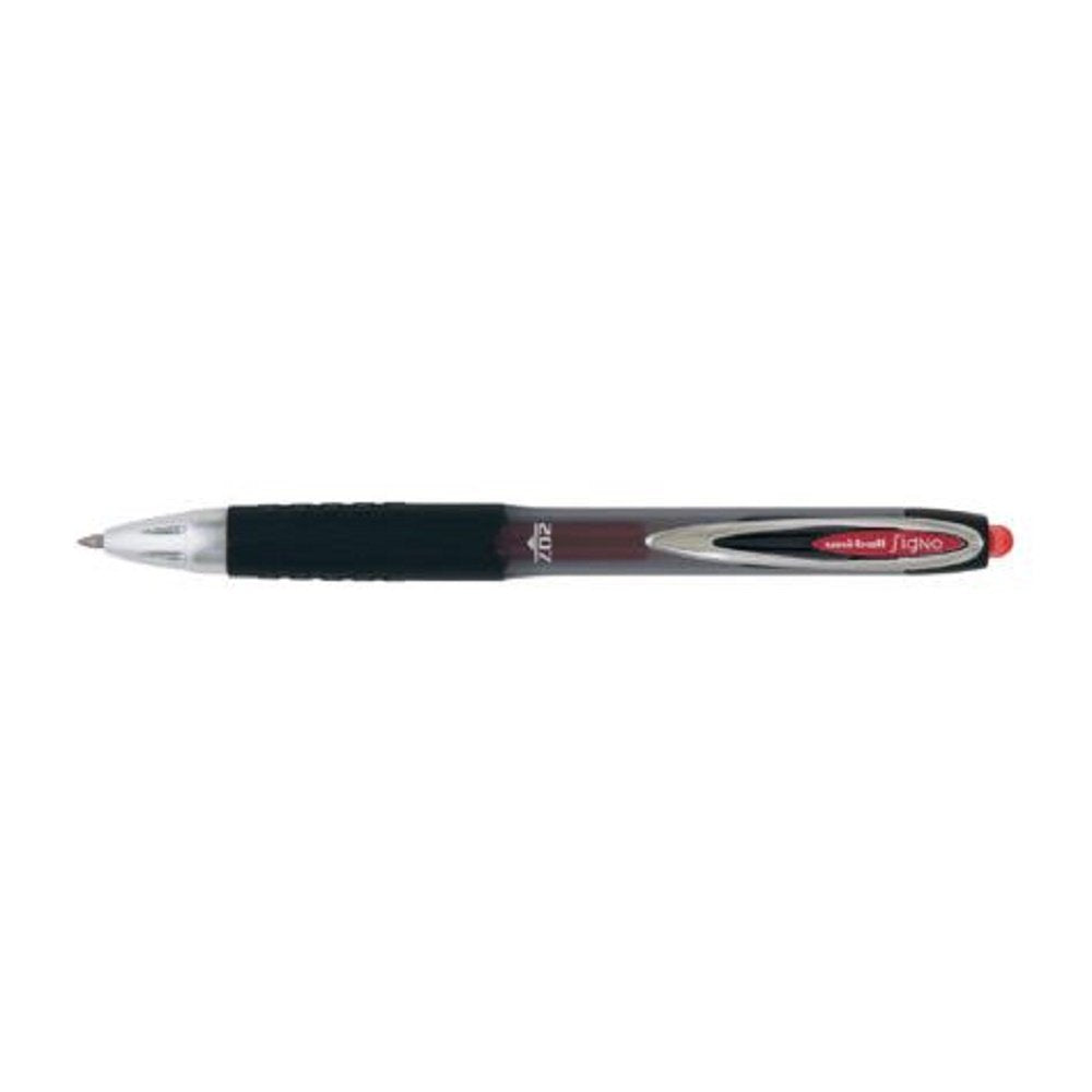 207 Retractable Medium-Point Gel Pens by Uni-Ball – 2 Count (Pack of 1), Metal, Red, Model 1914823