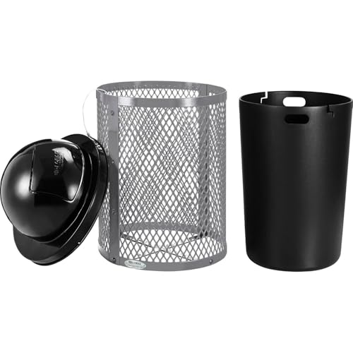 Global Industrial Gray / 36 Gallon / Industrial Trash, Recycling & Compost
