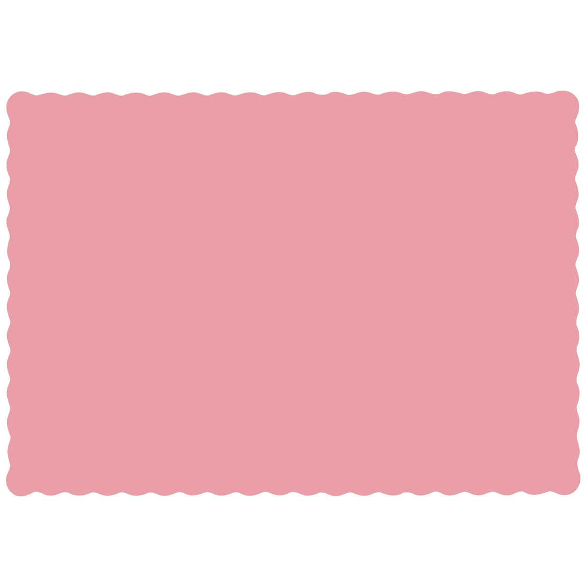 Hoffmaster 310525 Paper Placemat, 13-1/2" Length x 9-1/2" Width, Scalloped Edge, Dusty Rose (Case of 1000)