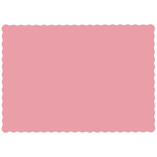 Hoffmaster 310525 Paper Placemat, 13-1/2" Length x 9-1/2" Width, Scalloped Edge, Dusty Rose (Case of 1000)