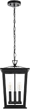 Elegant Lighting Cayman 7" Outdoor Pendant in Black