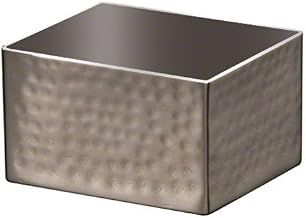 American Metalcraft HMSPH4 Hammered Stainless Steel Rectangle Sugar Packet Holder, 2.75" L x 3.25" W, Silver