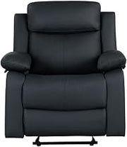 Global Furniture USA U6026 Black PU 72A Glider Recliner with LED