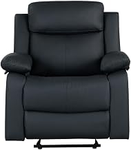 Global Furniture USA U6026 Black PU 72A Glider Recliner with LED