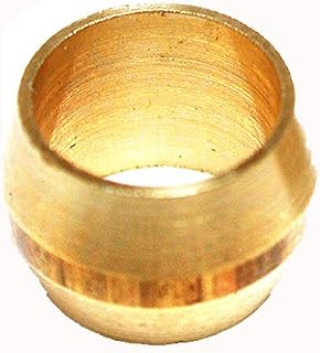Dial Mfg 9310 Compression Sleeve For Copper Or Poly Tube, 1/4", Brass (Pack of 10)
