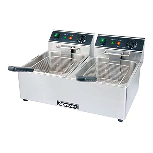 Adcraft 30 lb. / Silver / Modern Deep Fryers