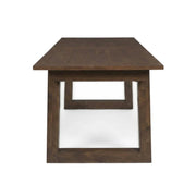 Dark Brown Rectangular Oak Wood Birch Legs Extendable Dining Table by Starlight Canyon Home – Solid Wood, Brown