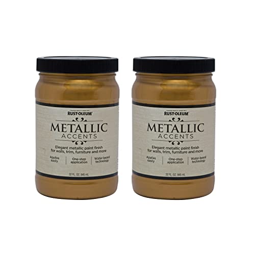 Rust-Oleum 32 Fl Oz (Pack of 2) / Harbor Sky / Metallic Paint Interior & Exterior House Paint