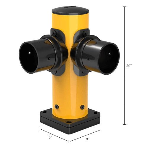 Corner Post for Protective Plastic Guard Rails by Global Industrial – Plastic, Yellow, Model 18PGP-CON
