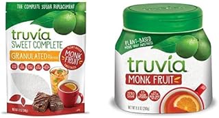Truvia Calorie-Free Sweetener from the Monk Fruit Bundle (Pack of 2), Includes one 12oz Sweet Complete Monkfruit Bag and one 9.8oz Monkfruit Spoonable Jar