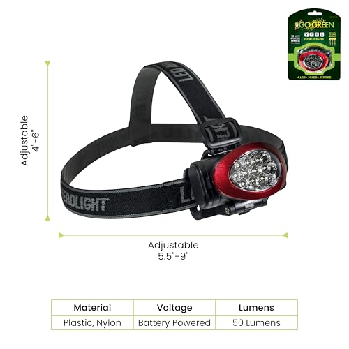Power By GoGreen " / Red / Hand Held Flashlights