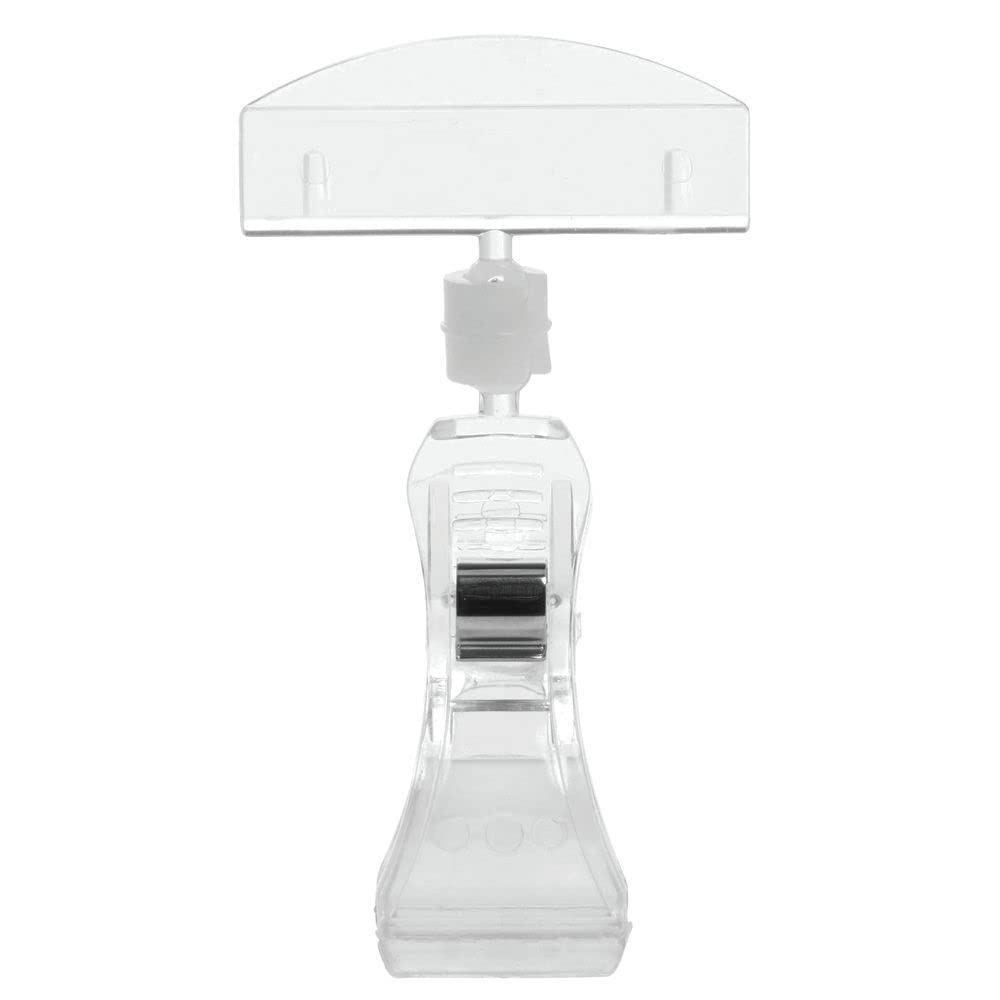 Clip Sign Holders 4" H Plastic Clear Bag of by HUBERT – Model P24000-01R