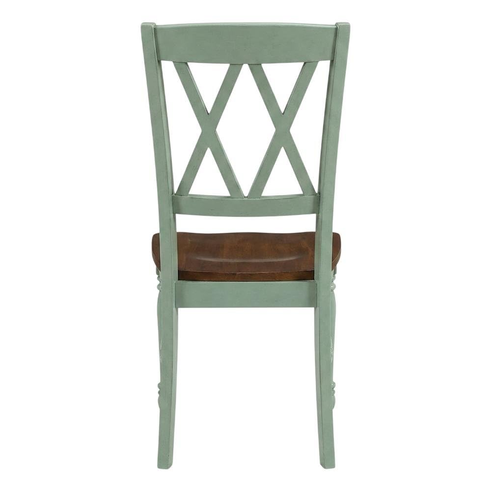Blue Dining Chairs 4-Piece Set with Comfortable Back Support by Furnifact – Solid Rubberwood 50.00%,Mdf 40.00%,Birch Veneer 10.00%, Blue, Pack of 4