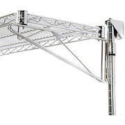 Additional Level for Wall Mount Wire Shelf by Nexel – 24"L x 54"W x 14"H, Alloy Steel, Chrome, Model 798096