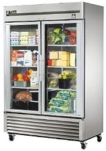 True TS-49FG-LD Two Section All Stainless Glass Door Reach-in Freezer