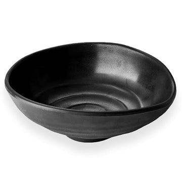 Zen Black Oval 32 Oz. Bowl - 6 / CS by Elite Global Solutions – 40 ounces, Melamine, Black, Pack of 6, Model JW1409-B